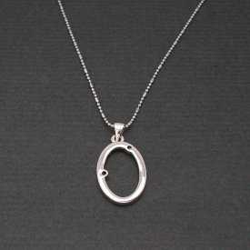 Collier "Ovale" en métal argenté | Les Bijoux de Camille, bijoux fantaisie pas cher