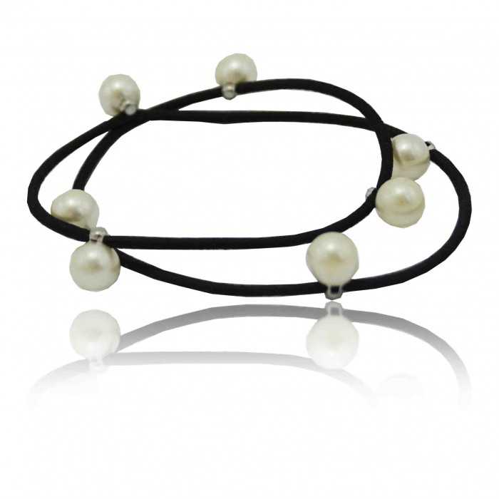 Elastique à cheveux ou bracelet Perlé en élastique et perles