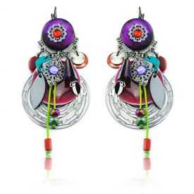 Boucles d'oreilles "Ikita - Boho Garance" en métal et pampilles